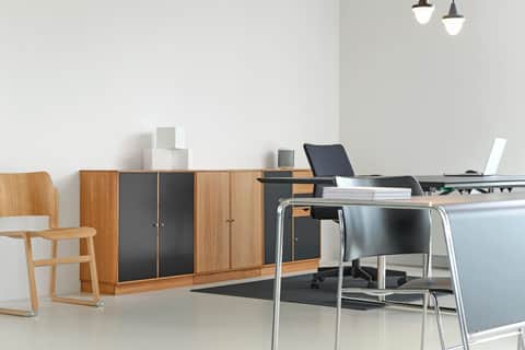 Clean, organized office workspace