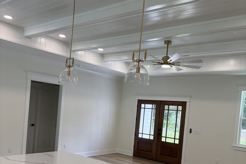 Great room of a new build cleaned and ready for handover